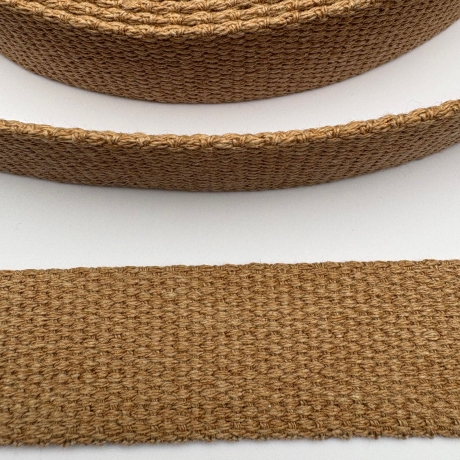 Gurtband Baumwolle recycelt 30 mm terra beige