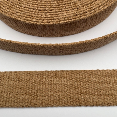 Gurtband Baumwolle recycelt 30 mm terra beige