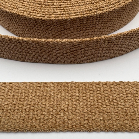 Gurtband Baumwolle recycelt 30 mm terra beige
