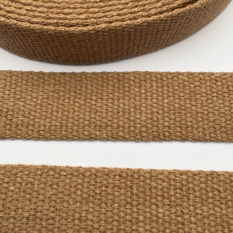 Gurtband Baumwolle recycelt 30 mm terra beige