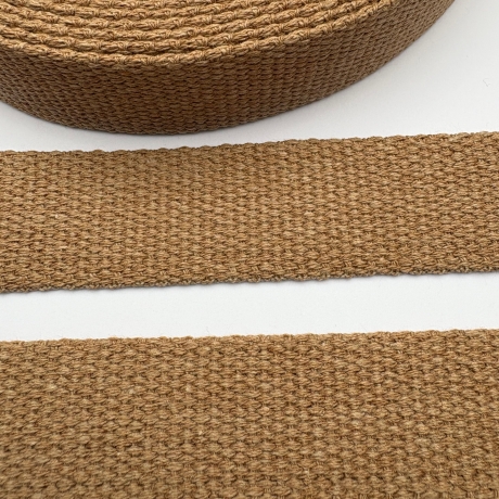 Gurtband Baumwolle recycelt 30 mm terra beige
