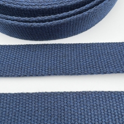 Gurtband Baumwolle recycelt 30 mm marine dunkelblau 