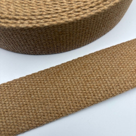 Gurtband Baumwolle recycelt 40 mm TERRA beige