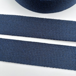Gurtband Baumwolle recycelt 40 mm dunkelblau MARINE