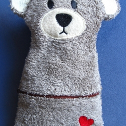 Kuschelbär - Sorgenschlucker, Kummerfresser mit Reißverschluss