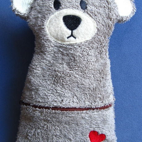 Kuschelbär - Sorgenschlucker, Kummerfresser mit Reißverschluss