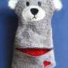 Kuschelbär - Sorgenschlucker, Kummerfresser mit Reißverschluss