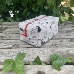 Kulturbeutel Boxy Bag | Katzen gesteppt | Aufbewahrung
