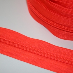 Reißverschluss neonorange 5mm - Zipper optional 