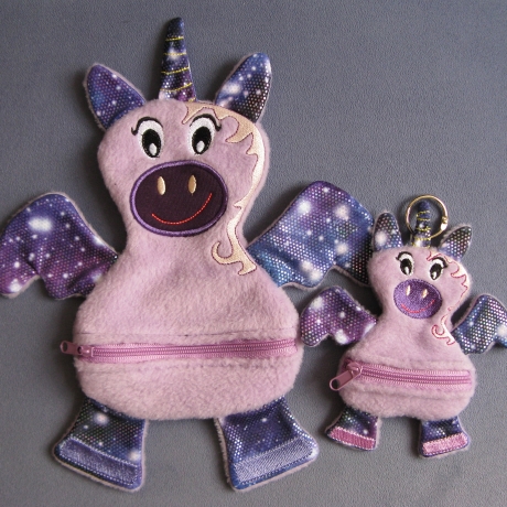 Einhorn - Sorgenschlucker, Schatzmonster mit Reißverschluss