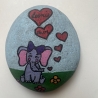 Handgemalter Stein zur Geburt Baby