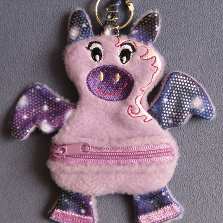 Einhorn - Sorgenschlucker, Schatzmonster mit Reißverschluss