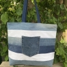 Shopper aus Upcycling-Jeans | Schultertasche |  Einkaufstasche