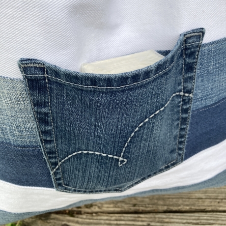 Shopper aus Upcycling-Jeans | Schultertasche |  Einkaufstasche