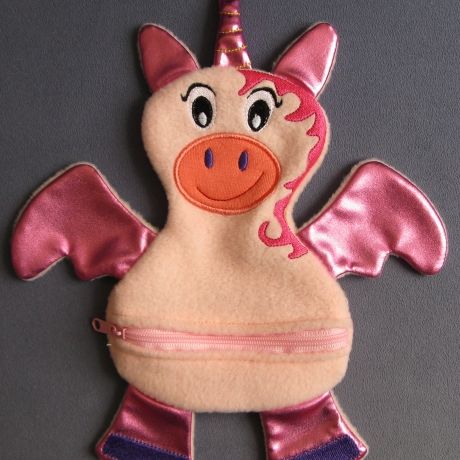 Einhorn - Sorgenschlucker, Schatzmonster mit Reißverschluss