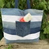 Shopper aus Upcycling-Jeans | Schultertasche |  Einkaufstasche