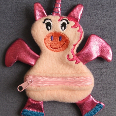 Einhorn - Sorgenschlucker, Schatzmonster mit Reißverschluss