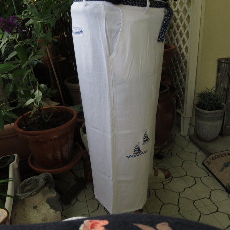 Leinen los Damenhose ( Culotte) für den Sommer Gr.52