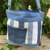 Crossbody-Tasche aus Upcycling-Jeans | Patchwork Umhängetasche