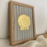 Le Coquillage • gerahmtes Bild mit Goldfolienprägung • Muschel