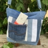 Crossbody-Tasche aus Upcycling-Jeans | Patchwork Umhängetasche