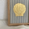 Le Coquillage • gerahmtes Bild mit Goldfolienprägung • Muschel
