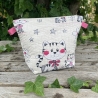 Kosmetiktasche | Katzen Creme Pink gesteppt | Kulturbeutel 