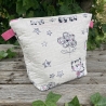 Kosmetiktasche | Katzen Creme Pink gesteppt | Kulturbeutel 