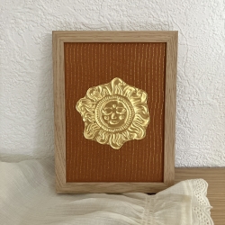 Le Soleil • gerahmtes Bild mit Goldfolienprägung • Sonne