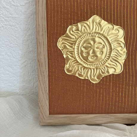 Le Soleil • gerahmtes Bild mit Goldfolienprägung • Sonne