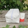 Kulturbeutel Boxy Bag | Weiß-Creme | Cord | Kosmetik | Organizer 