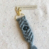 Mika • Makramee Schlüsselanhänger blau türkis mit Perle