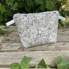 Kosmetiktasche Katzen Beige gesteppt | Kulturbeutel