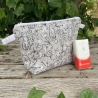Kosmetiktasche Katzen Beige gesteppt | Kulturbeutel