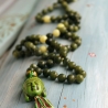 Jade Buddha Malakette joyful mala 108 Perlen