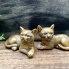 Katzenpärchen (2 Stück) handgefertigt aus Keramik