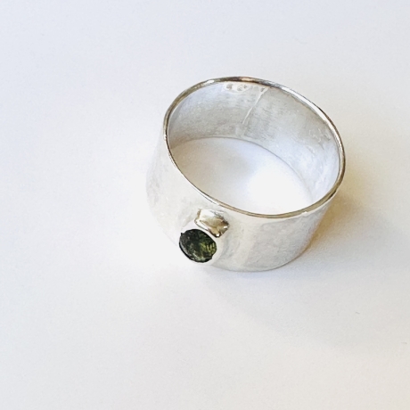 Bandring aus Silber „Grüner Turmalin“