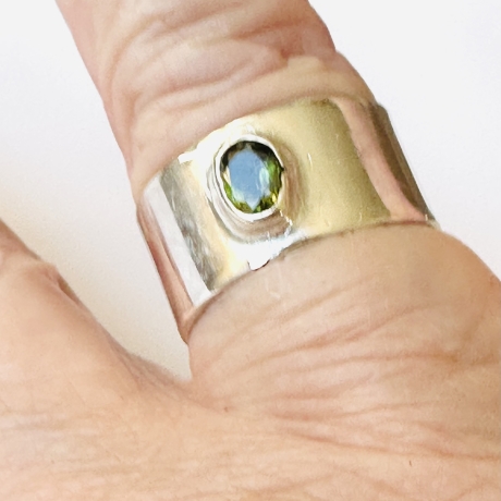 Bandring aus Silber „Grüner Turmalin“