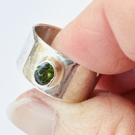 Bandring aus Silber „Grüner Turmalin“