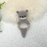 Otter Rassel Greifling Häkeltier gehäkelt beige naturweiß