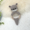 Otter Rassel Greifling Häkeltier gehäkelt beige naturweiß