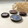 4 dekorative Vintage Magnete mit gepressten Blumen