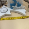 Teelichthalter „Komet“ – Handmade aus Epoxidharz, winterlich 