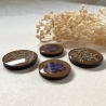 4 dekorative Vintage Magnete mit gepressten Blumen