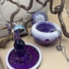 Handgemachtes Epoxidharz Set lila – Schmuckdose & Hasen Ringhalte