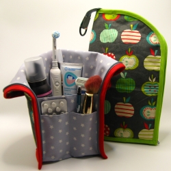 Kulturtasche - Kosmetiktasche - Äpfel - Große Variante