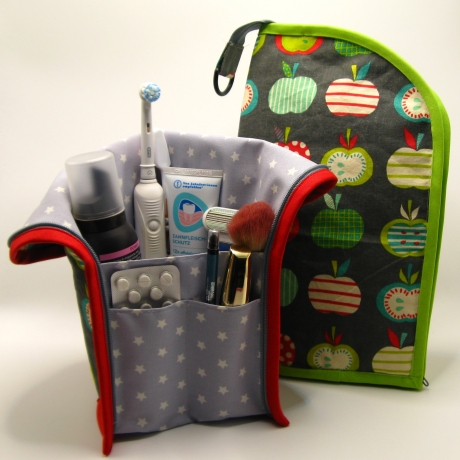 Kulturtasche - Kosmetiktasche - Äpfel - Kleine Variante