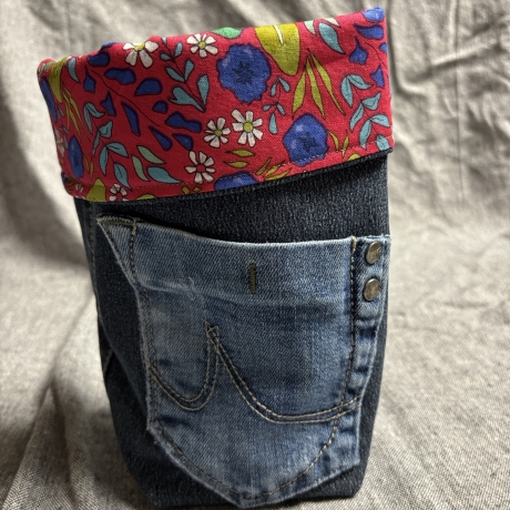 Wende Utensilo aus Jeans und Stoffen - 3 -