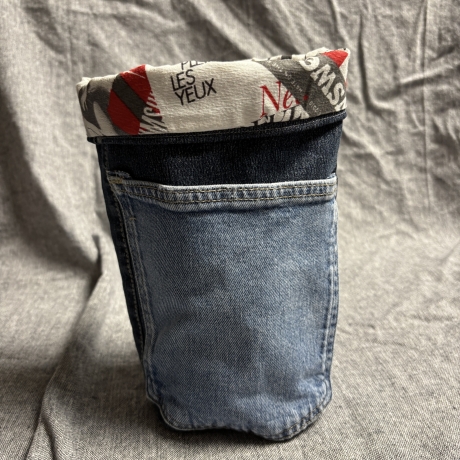 Wende Utensilo aus Jeans und Stoffen - 1 -