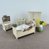 Maileg Puppenhaus Möbel Schlafzimmer Set | Miniatur Bett Schrank
